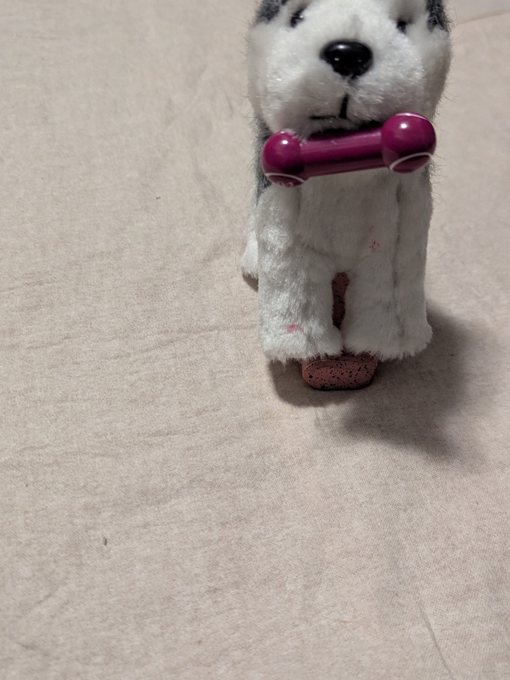 American Girl Plush Husky Dog Gray White 2019 GDX03 with Purple Bone - Picture 5 of 7